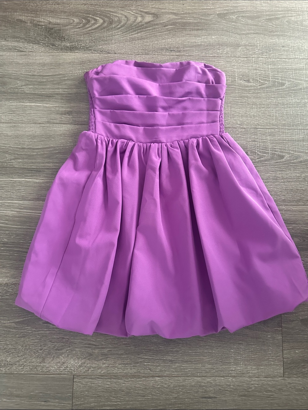 Showpo Purple strapless gameday dress